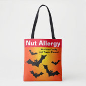 Nut Allergy Nut-Free Snoep Halloween Treat Tote Bag (Voorkant)