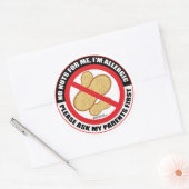 Nut Allergy Ronde Sticker (Envelop)
