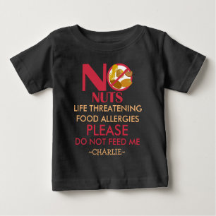 Nut Allergy Shirt, voer me niet