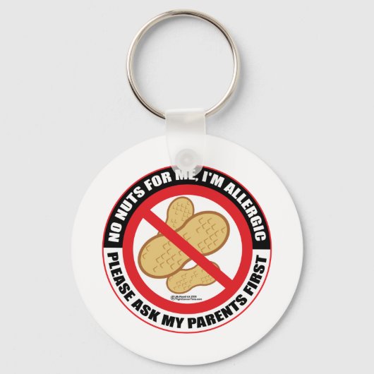 Nut Allergy Sleutelhanger (Voorkant)