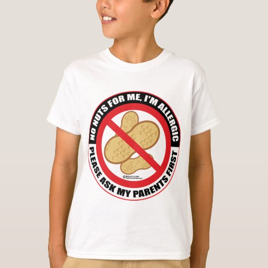 Nut Allergy T-shirt (Voorkant)