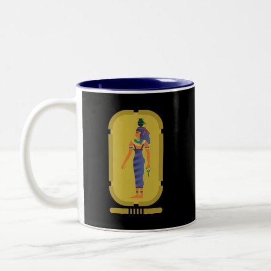 Nut Egyptian Goddess Two-Tone Coffee Mok (Links)
