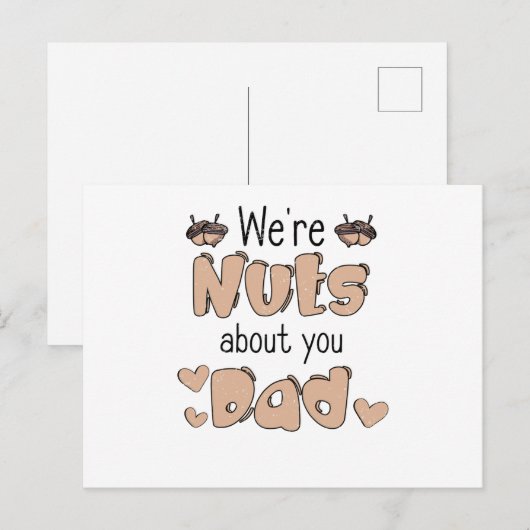 Nut Fathers Day Vader Love Mannen Day Briefkaart (Voorkant / Achterkant)