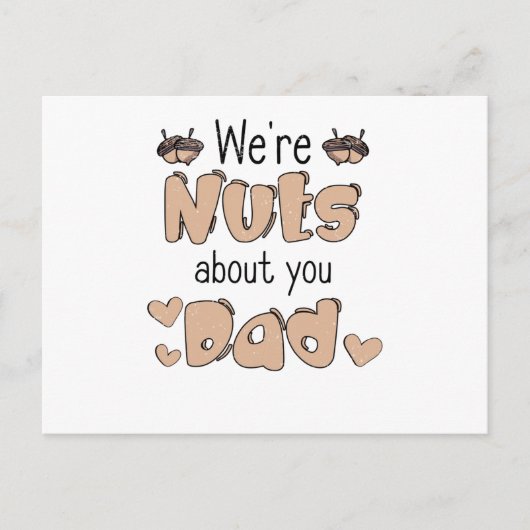 Nut Fathers Day Vader Love Mannen Day Briefkaart (Voorkant)