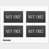 Nut Free Allergy Safe Culinaire Rechthoekige Sticker (Vel)