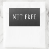 Nut Free Allergy Safe Culinaire Rechthoekige Sticker (Tas)