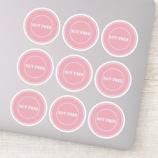 Nut Free Allergy Safe Culinaire Sticker (Detail)
