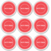 Nut Free Allergy Safe Culinaire Sticker (Voorkant)