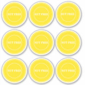 Nut Free Allergy Safe Culinaire Sticker (Voorkant)