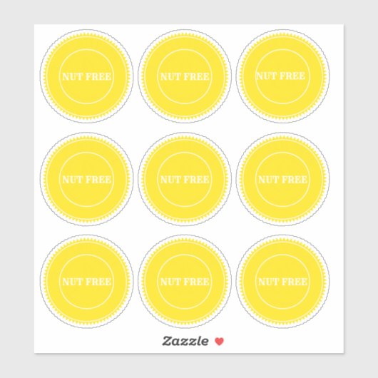 Nut Free Allergy Safe Culinaire Sticker (Vel)