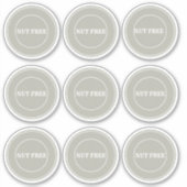 Nut Free Allergy Safe Culinaire Sticker (Voorkant)