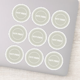Nut Free Allergy Safe Culinaire Sticker