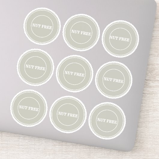 Nut Free Allergy Safe Culinaire Sticker (Detail)