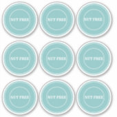 Nut Free Allergy Safe Culinaire Sticker (Voorkant)
