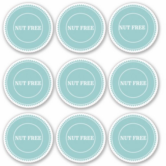 Nut Free Allergy Safe Culinaire Sticker (Voorkant)