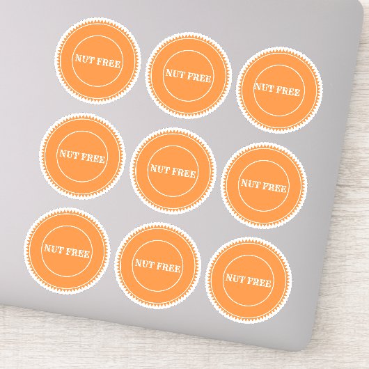 Nut Free Allergy Safe Culinaire Sticker (Detail)