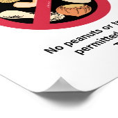 Nut Free Area Classroom Gepersonaliseerd Allergy S Poster (Hoek)