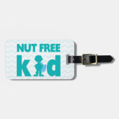 Nut Free Kind Superheld Boy Alert for Medical Kit Bagagelabel (Voorkant horizontaal)