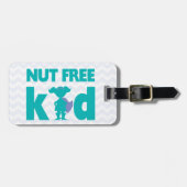 Nut Free Kind Superheld Girl Alert for Medical Kit Bagagelabel (Voorkant horizontaal)