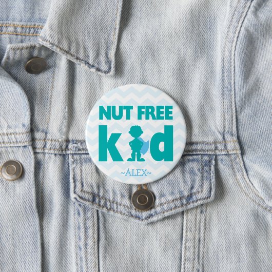 Nut Free Superheld Boy Button (In situ)