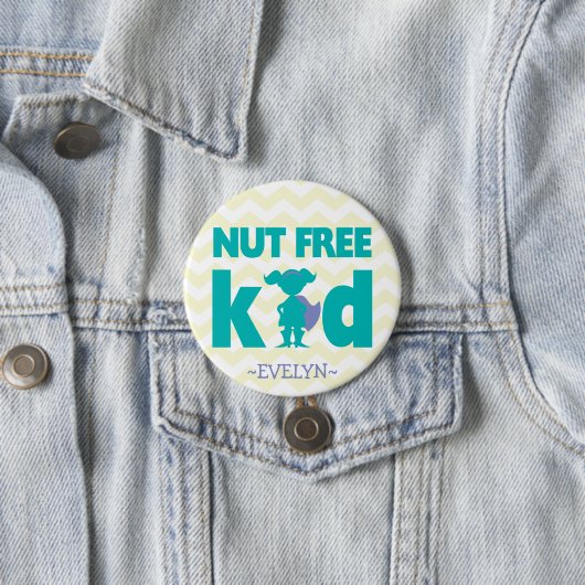 Nut Free Superheld Girl Button (In situ)