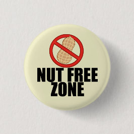 Nut Free Zone Cool Peanut Allergy Awareness Ronde Button 3,2 Cm