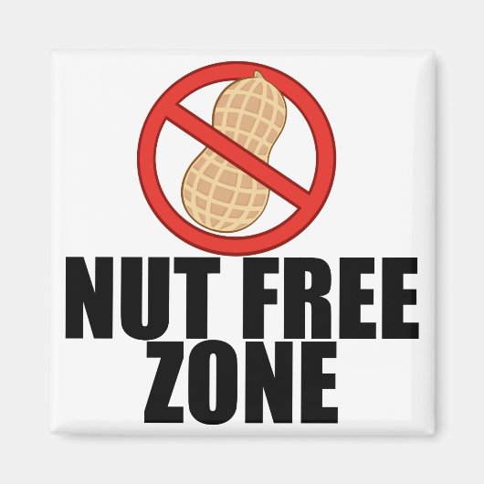 Nut Free Zone Magneet (Voorkant)