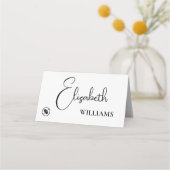 Nut Gratis Menu Modern Script Wedding Place Cards (Voorkant)