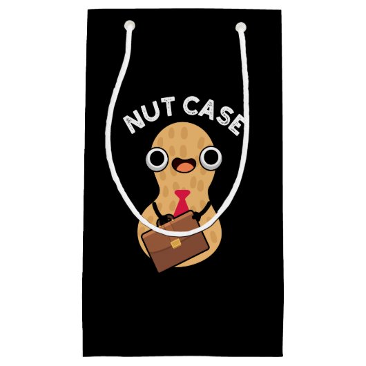 Nut Hoesje Funny Peanut Puns Dark BG Klein Cadeauzakje (Voorkant)