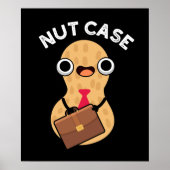 Nut Hoesje Funny Peanut Puns Dark BG Poster (Voorkant)