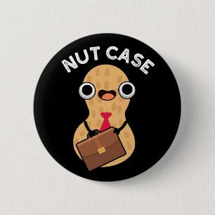 Nut Hoesje Funny Peanut Puns Dark BG Ronde Button 5,7 Cm