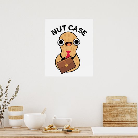 Nut Hoesje Funny Peanut Puns Poster (Keuken)