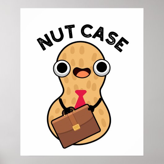 Nut Hoesje Funny Peanut Puns Poster (Voorkant)