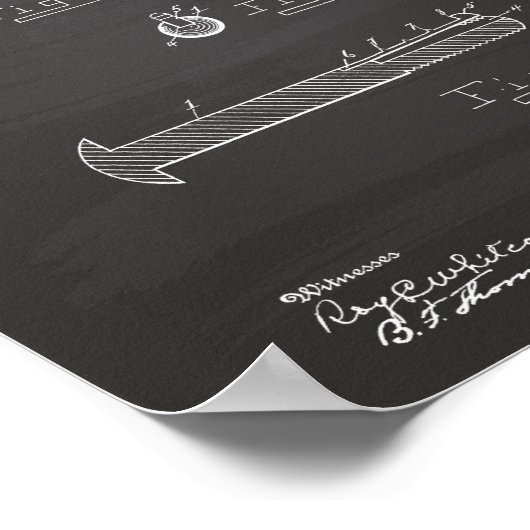 Nut Lock 1893 Patent Art Chalkboard Poster (Hoek)