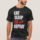 Nut November Eat Sleep No Nut Herhaal NNN Meme T-shirt (Voorkant)