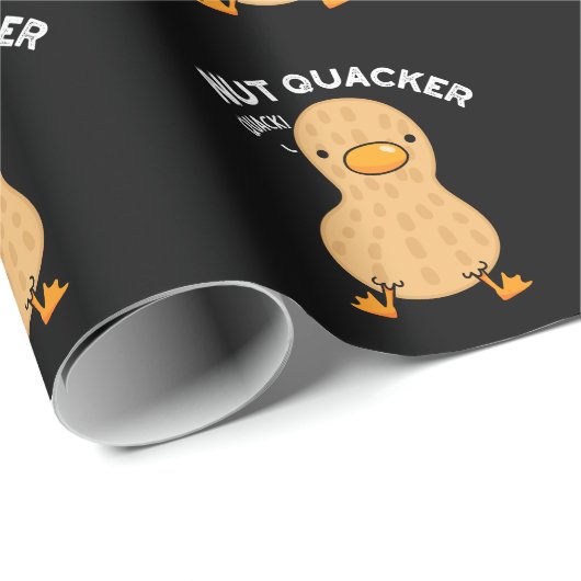 Nut Quacker Grappige Peanut Puns Donker BG Cadeaupapier (Rol Hoek)