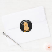 Nut Quacker Grappige Peanut Puns Donker BG Ronde Sticker (Envelop)