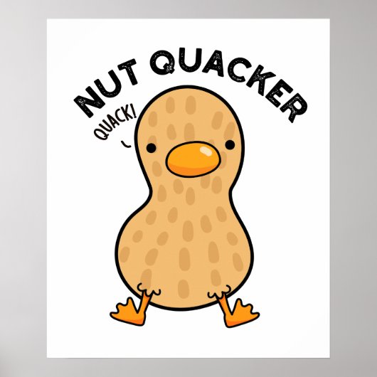 Nut Quacker Grappige Pindakaas Poster (Voorkant)