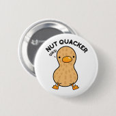 Nut Quacker Grappige Pindakaas Ronde Button 5,7 Cm (Voorkant /achterkant)