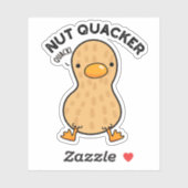 Nut Quacker Grappige Pindakaas Sticker (Vel)