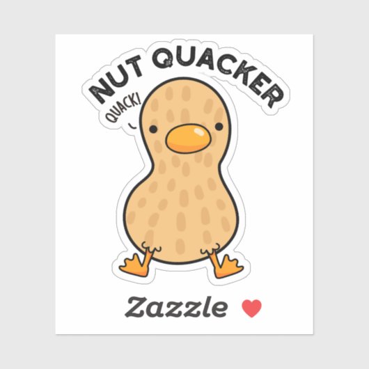 Nut Quacker Grappige Pindakaas Sticker (Vel)