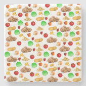 Nut Salad Marble Stone Onderzetter (Voorkant)