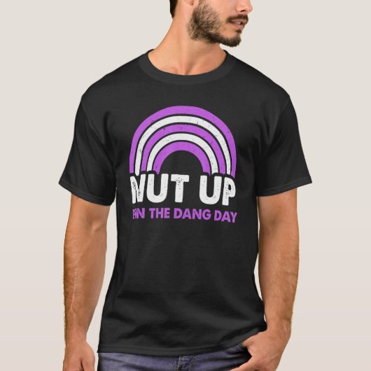 Nut up and Win the Dang Day Rainbow T-shirt (Voorkant)