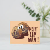 'NUT UP MAN' humoristische parodie Briefkaart (Staand voorkant)