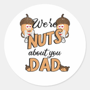 Nut Vaderdag Mannelijke Dag Papa Nut Paternote Ronde Sticker