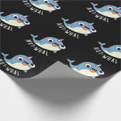 Nut-whal Grappige Narwhal Pun Donker BG Cadeaupapier (Hoek)