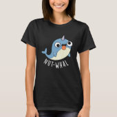 Nut-whal Grappige Narwhal Pun Donker BG T-shirt (Voorkant)