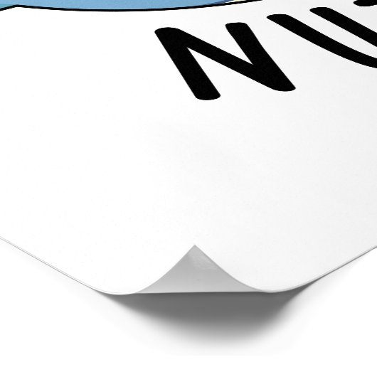 Nut-whal Grappige Narwhal Pun Poster (Hoek)