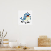 Nut-whal Grappige Narwhal Pun Poster (Keuken)
