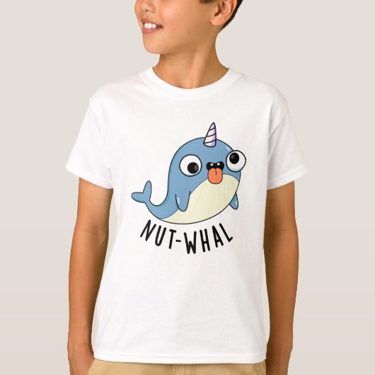 Nut-whal Grappige Narwhal Pun T-shirt (Voorkant)